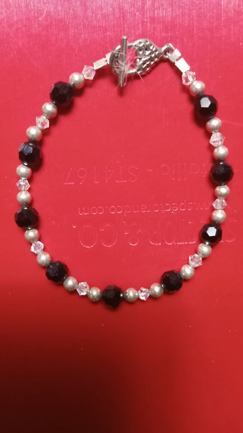 Beaded Bracelet - Black & Silver - photo 2