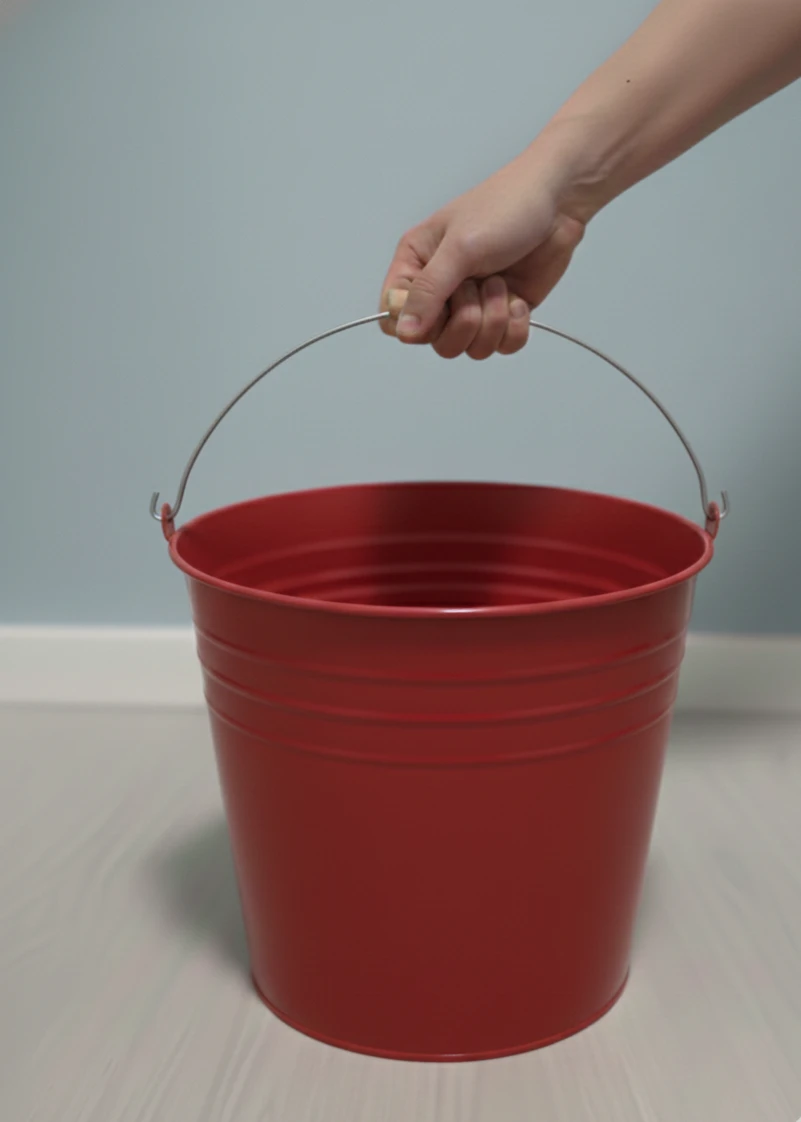 Red Metal Buckets - Set of 2 - photo 2