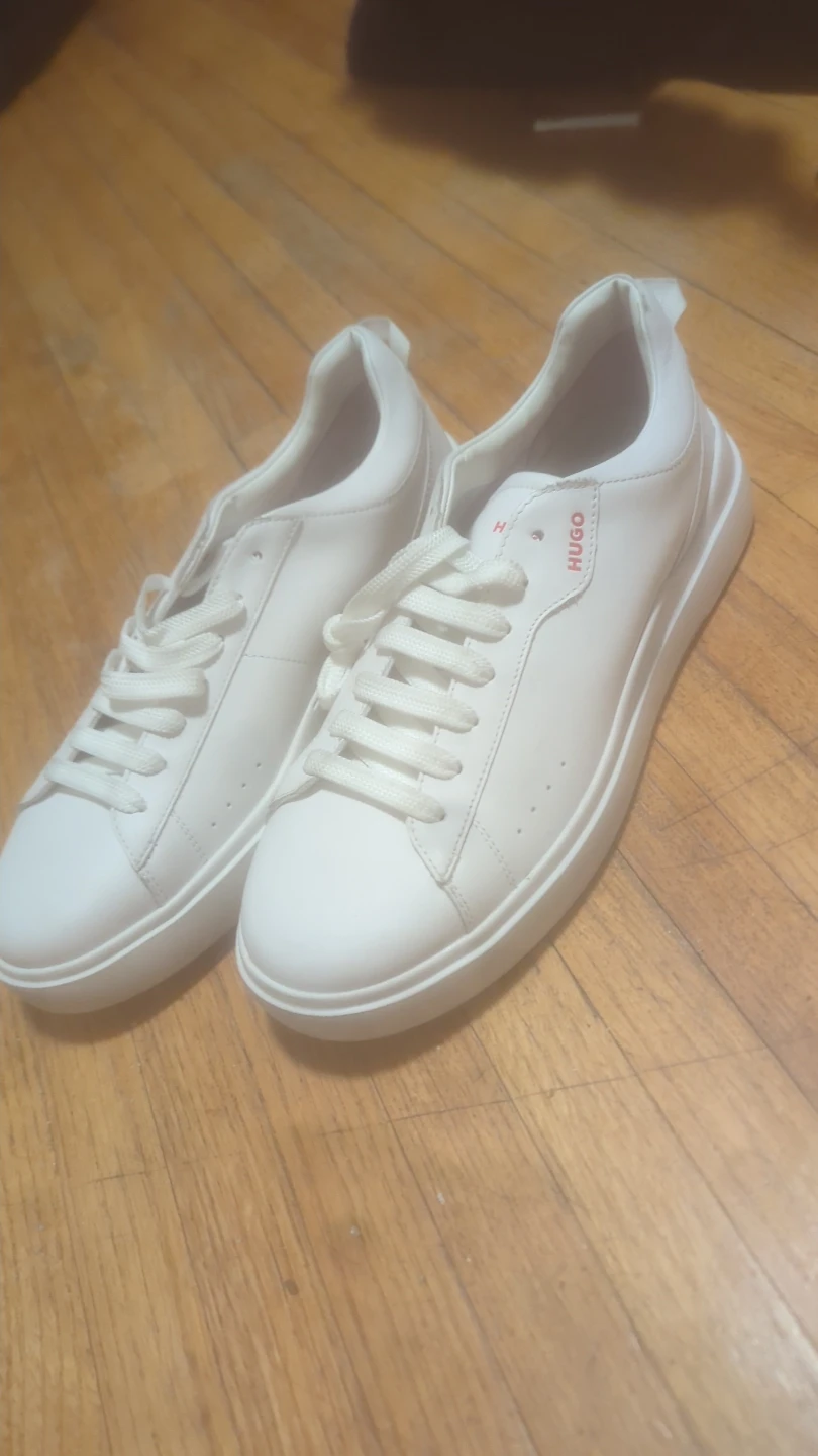 Hugo Boss White Leather Sneakers - Size 10