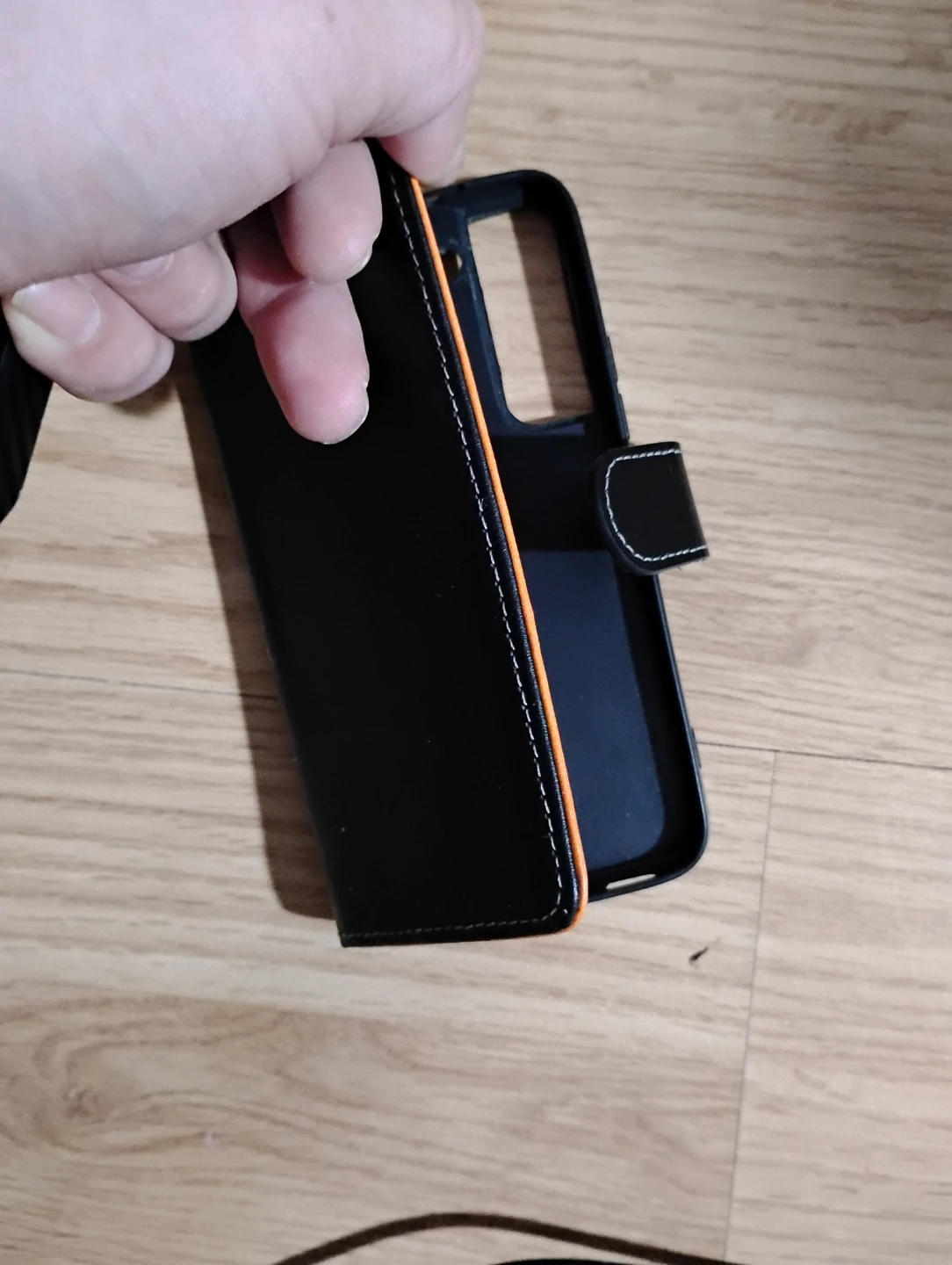 Black Wallet Flip Phone Case with Card Slots - photo 4