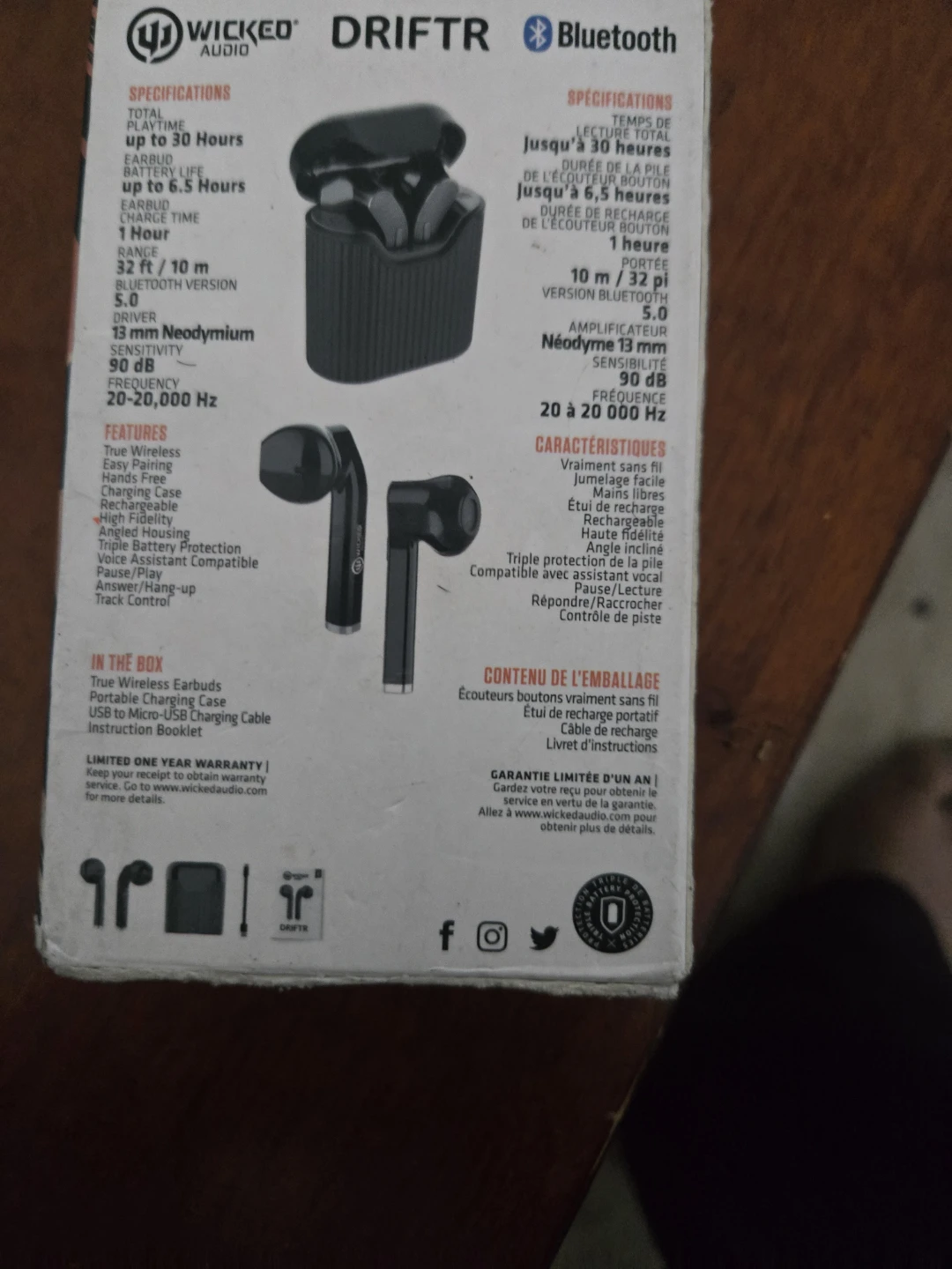 Wicked Audio Driftr Bluetooth Earbuds