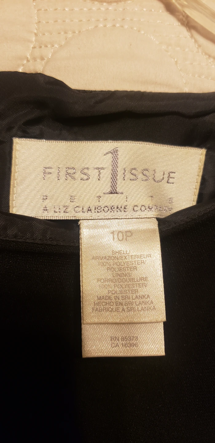 First Issue Black Dress - Size 10P - photo 2