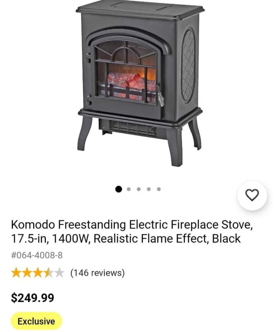 Komodo Freestanding Electric Fireplace Stove