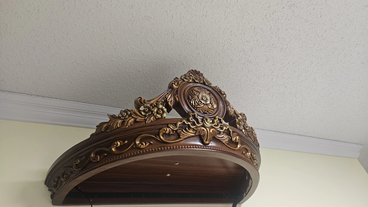 Ornate Wood Carved Arch Top Decorative Accent - photo 2