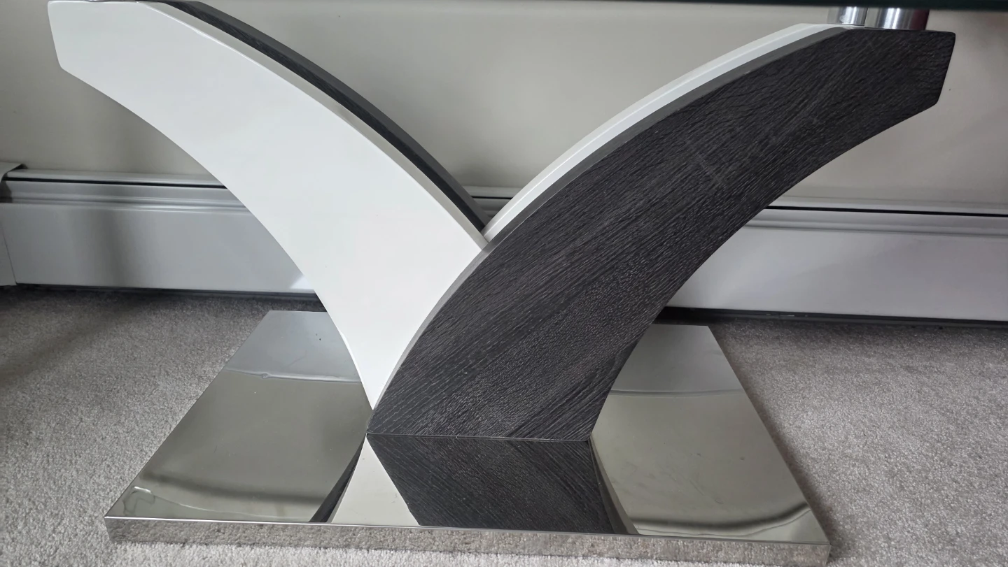 Glass Coffee Table with Modern Base - photo 3