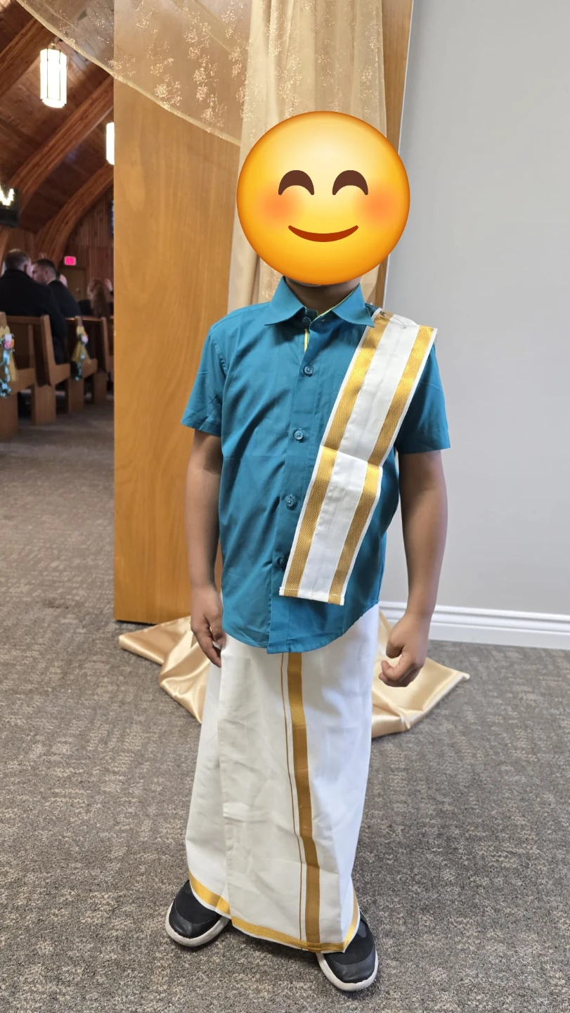 Ramraj Little Stars Shirt & Dhoti Set, Size 5-6 - photo 3