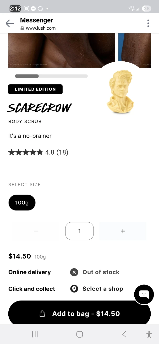Lush Scarecrow Body Scrub - 100g - photo 2