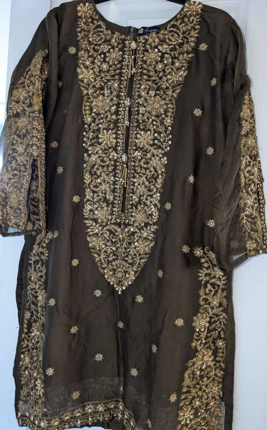 Embroidered Chiffon 3 piece suit