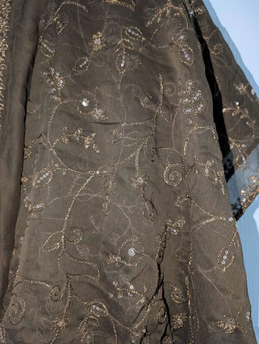 Embroidered Chiffon 3 piece suit - photo 3