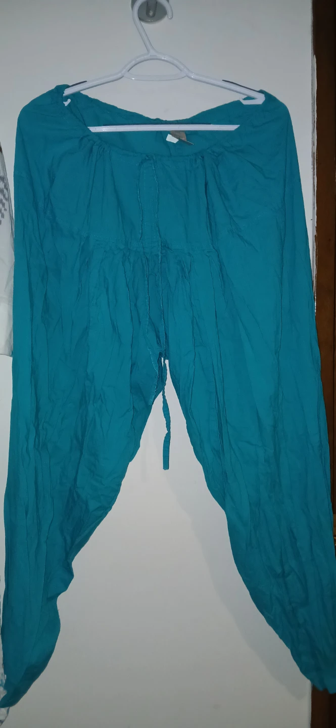 Patterned Tunic Top & Teal Pants Set - photo 4