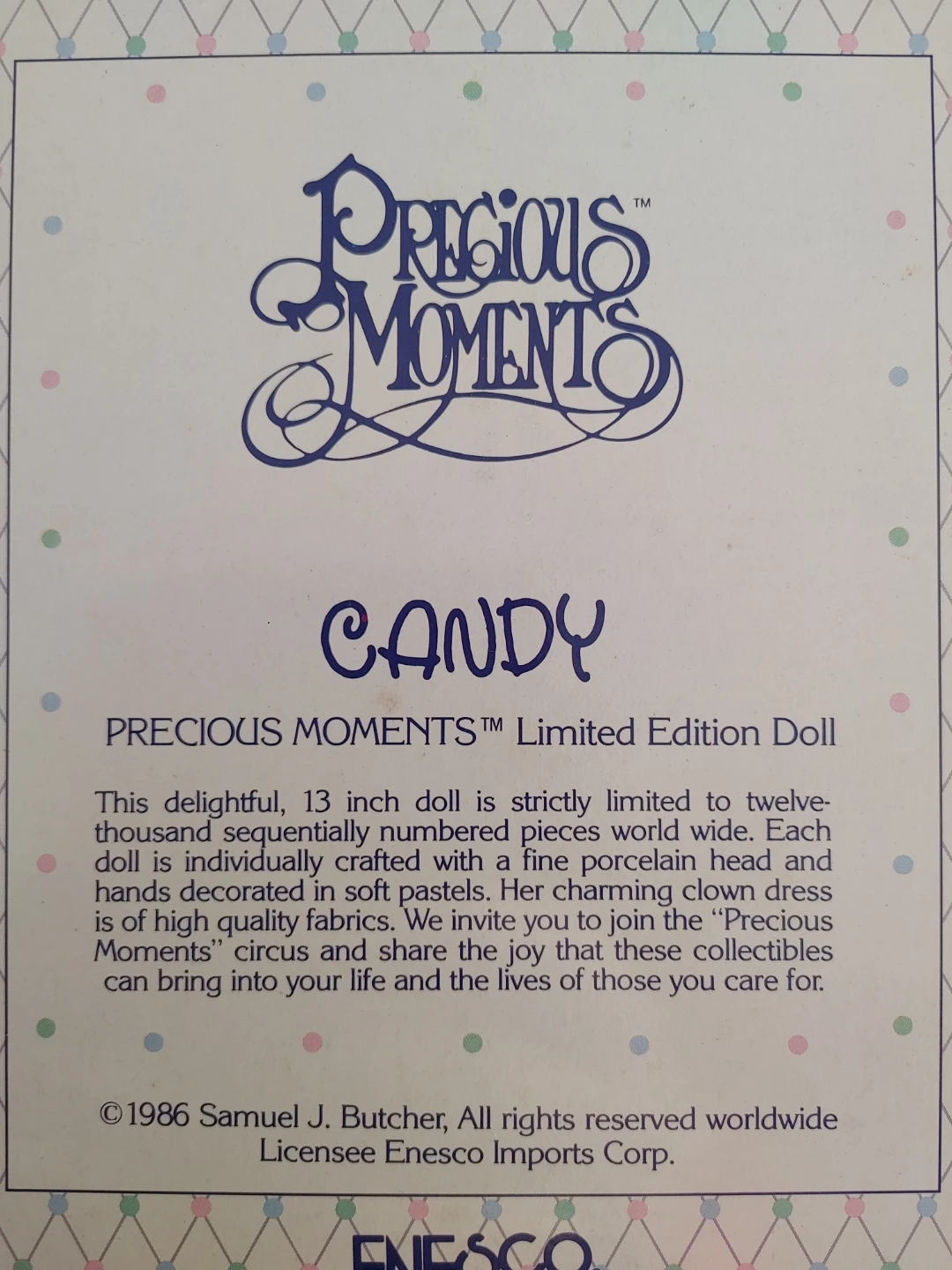 Precious Moments Candy & Bong Bong Limited Edition Dolls (Pair) - photo 2