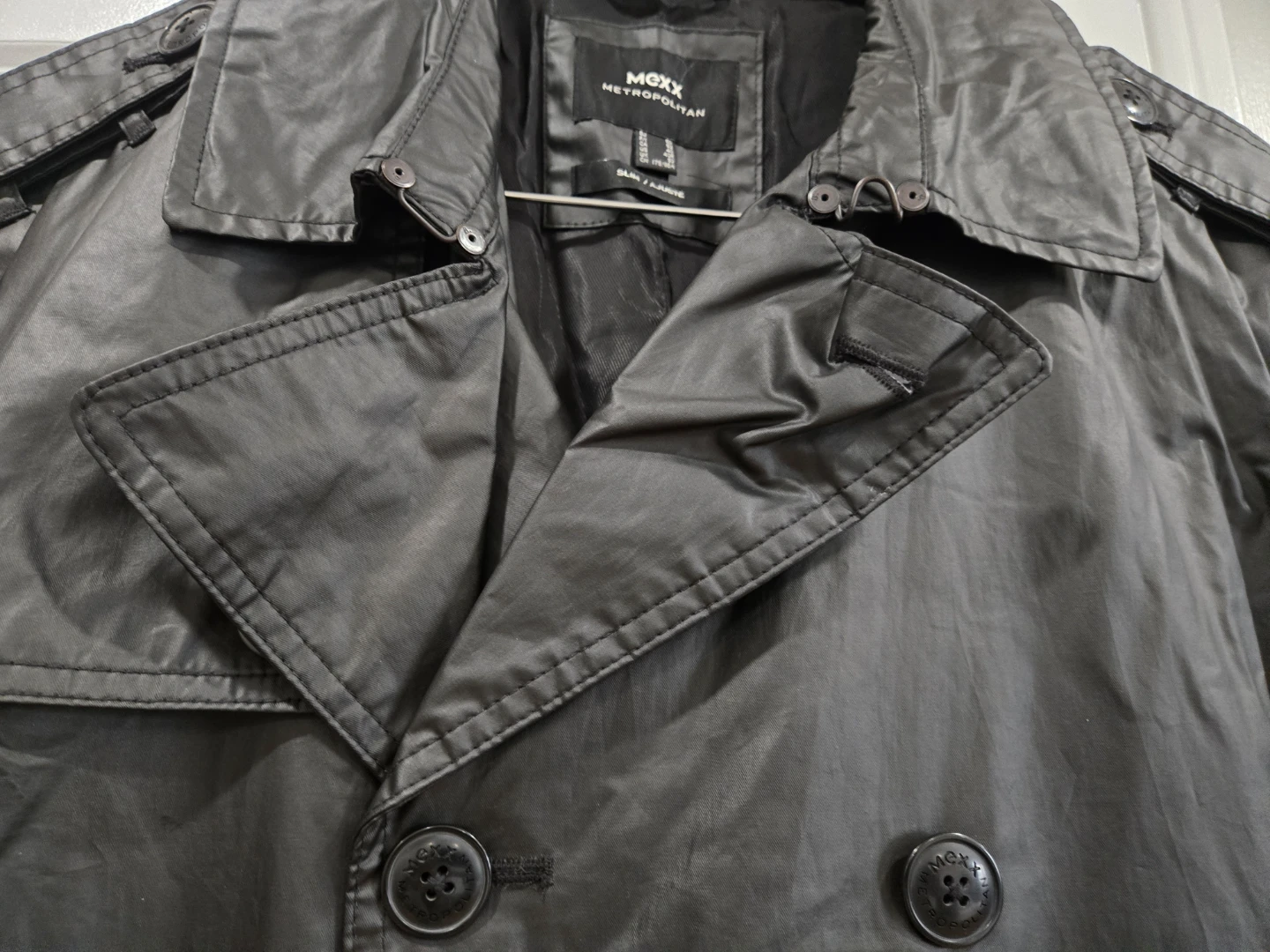 MEXX Metropolitan Black Trench Coat (US 40R) - photo 5