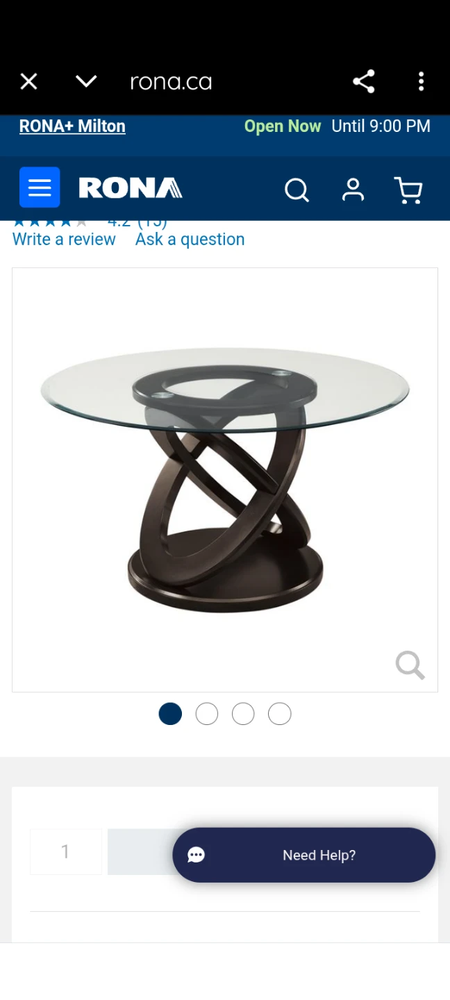 Round Glass Top Dining Table - photo 2