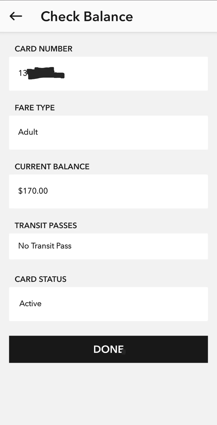 PRESTO Card - $170.00 Balance - photo 2