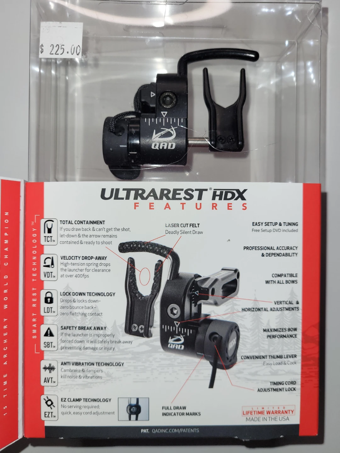 QAD Ultrarest HDX Archery Arrow Rest Left Hand - photo 3