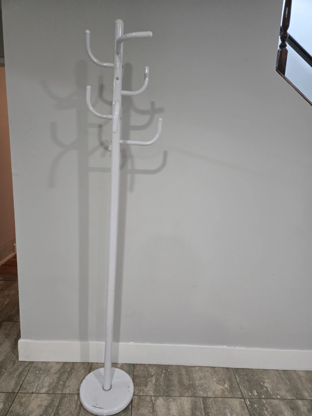 White Coat Rack Stand