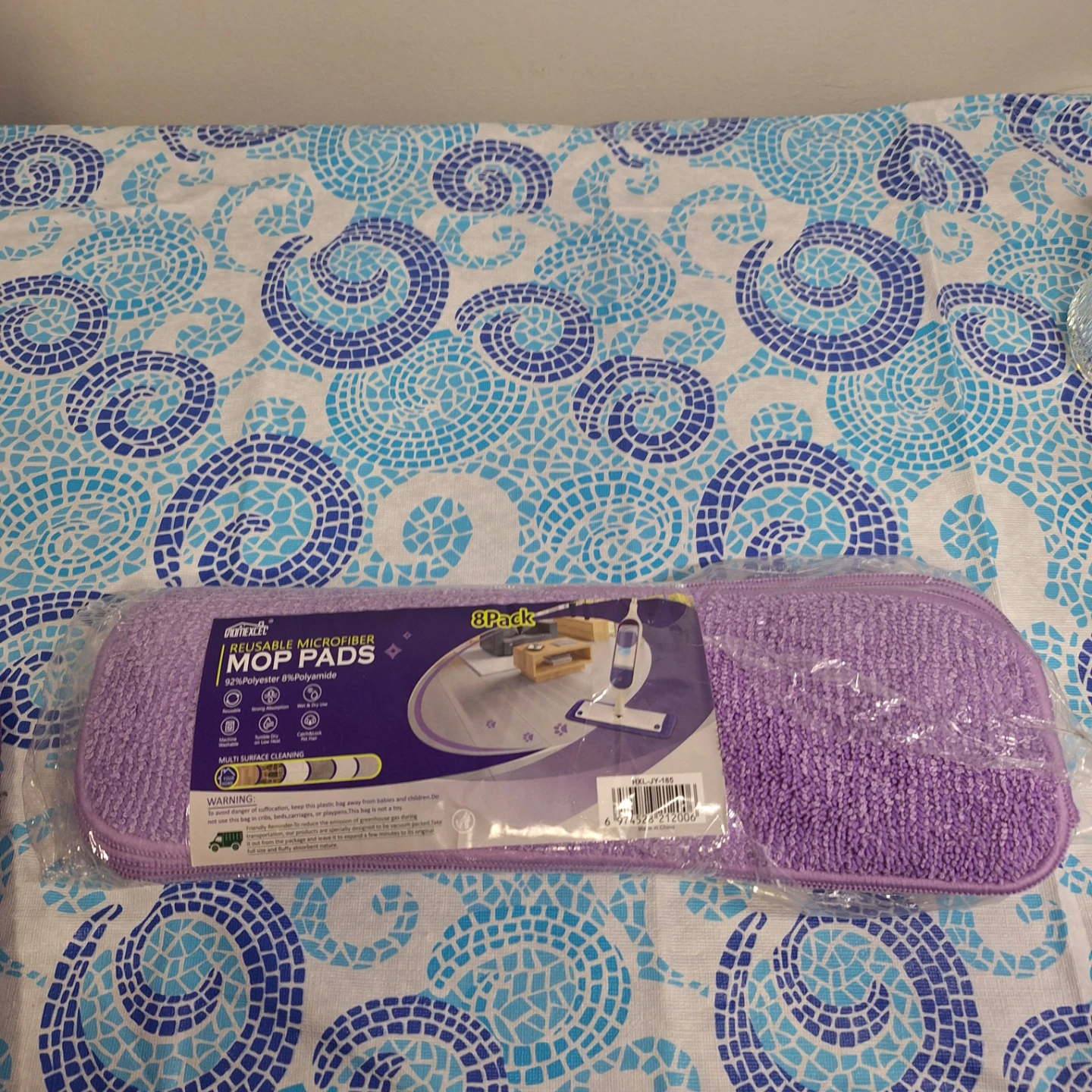 AEROCEAN Reusable Microfiber Mop Pads - 8 Pack