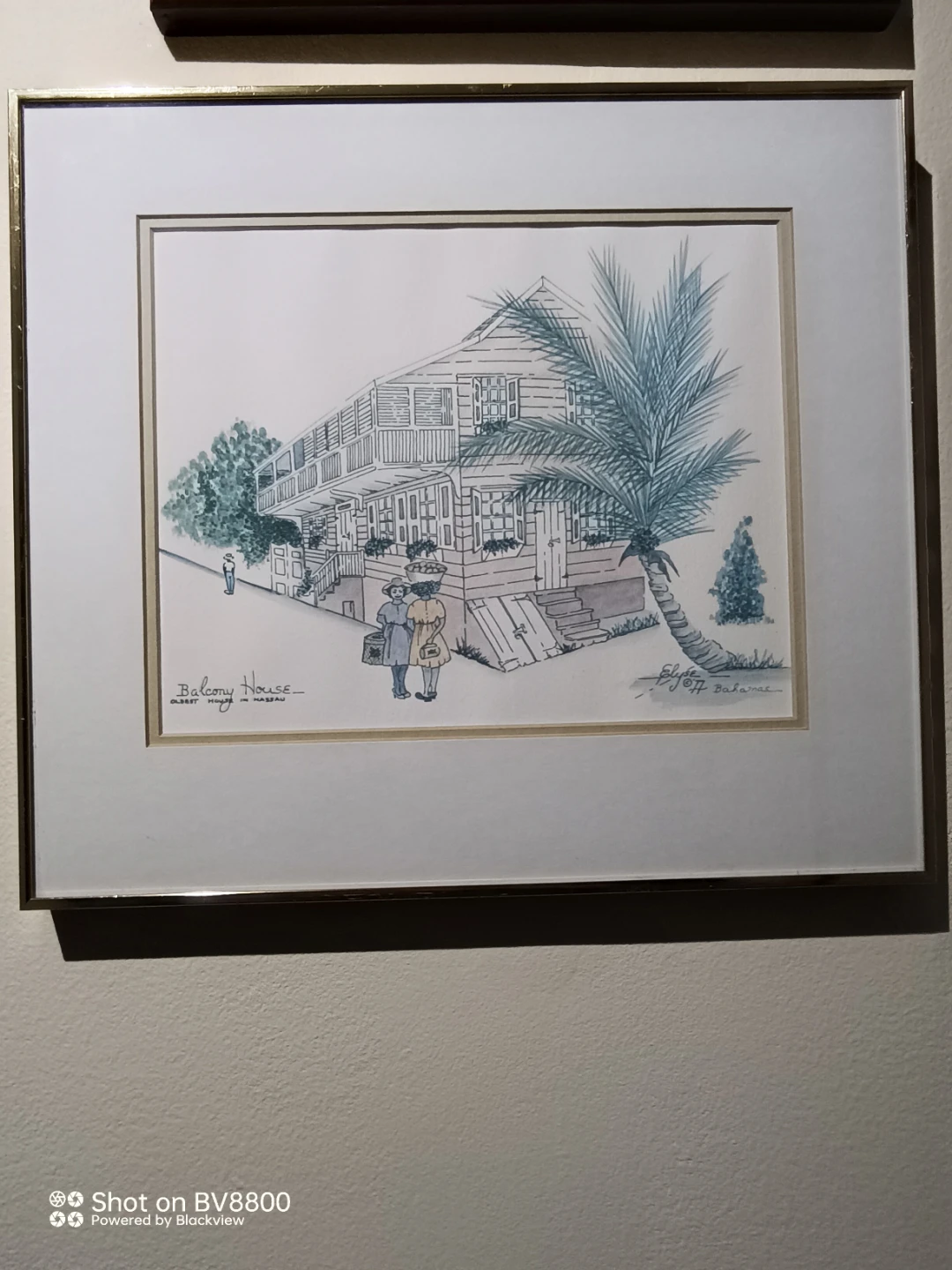 Balcony House Print by Elyse, Nassau