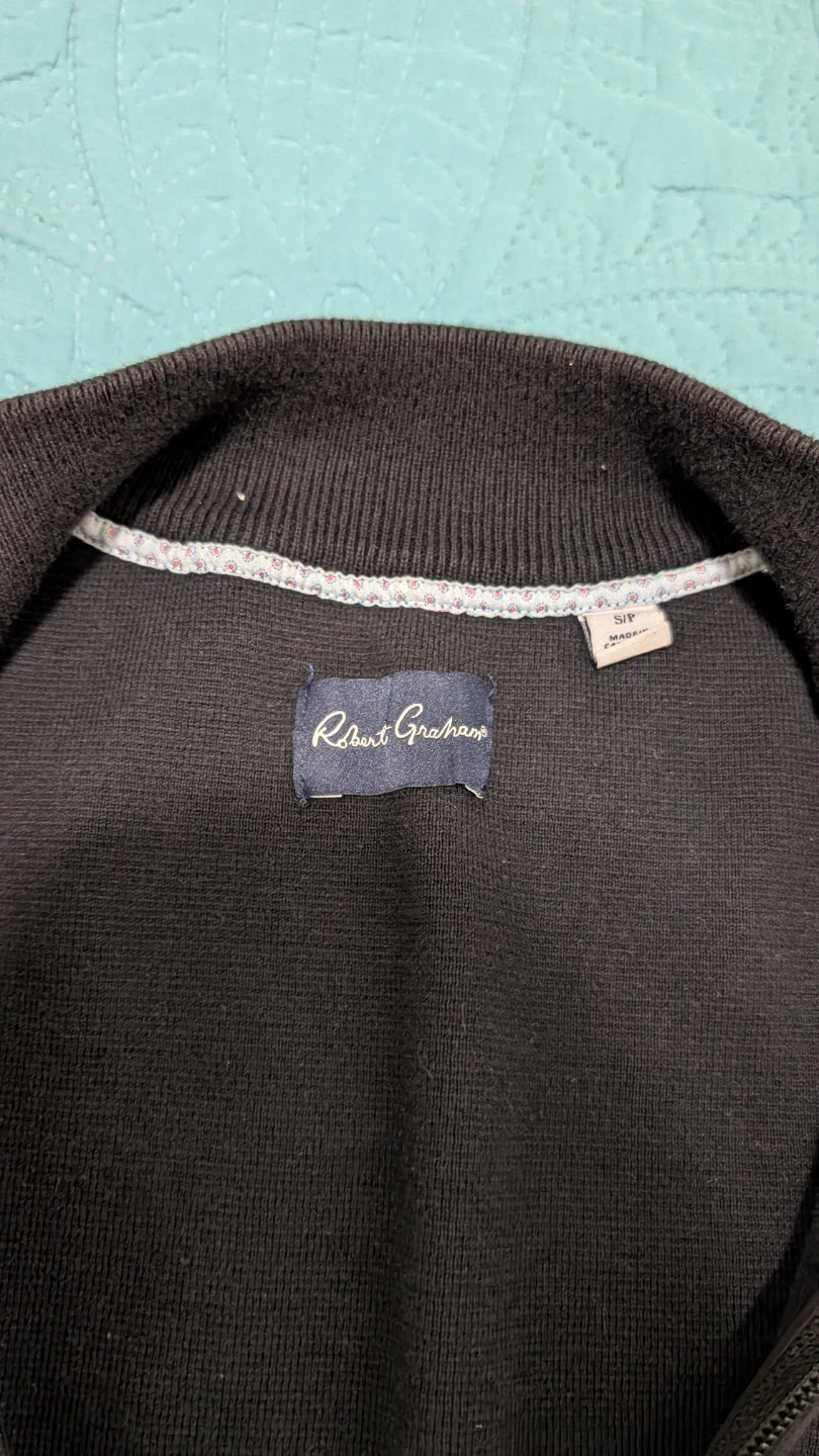 Robert Graham Black Zip Up Sweater M - photo 4