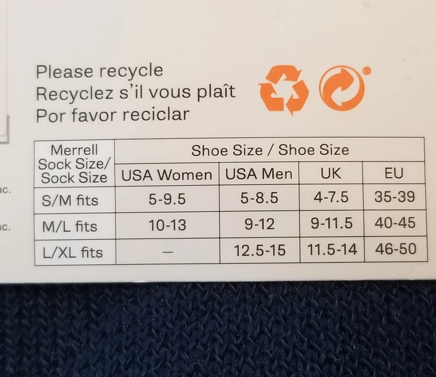2 PAIRS MERRELL CUSHIONED HIKING SOCK-S/M - photo 4