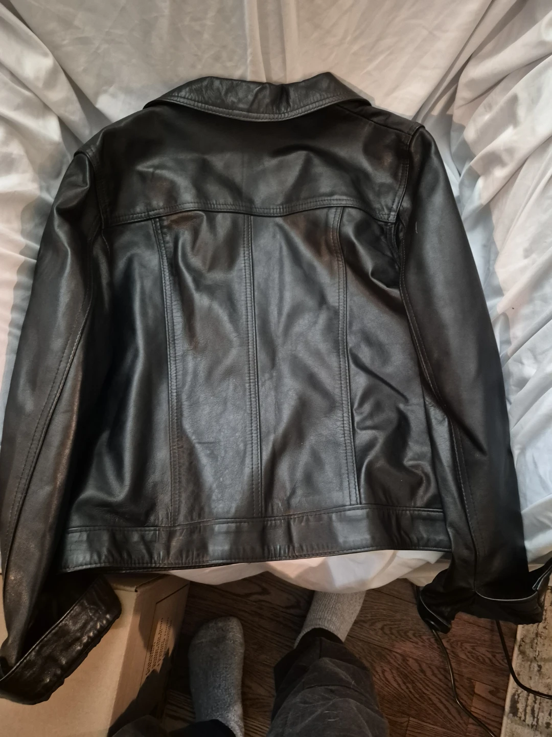 Originaus par Pablo Black Leather Jacket - Size L - photo 3