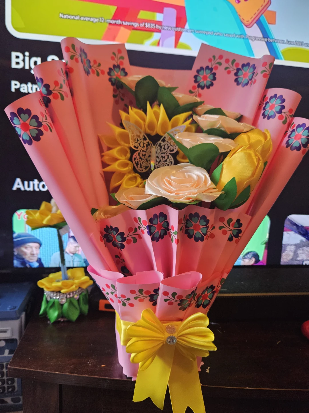 Handmade Ribbon Flower Bouquet - photo 2