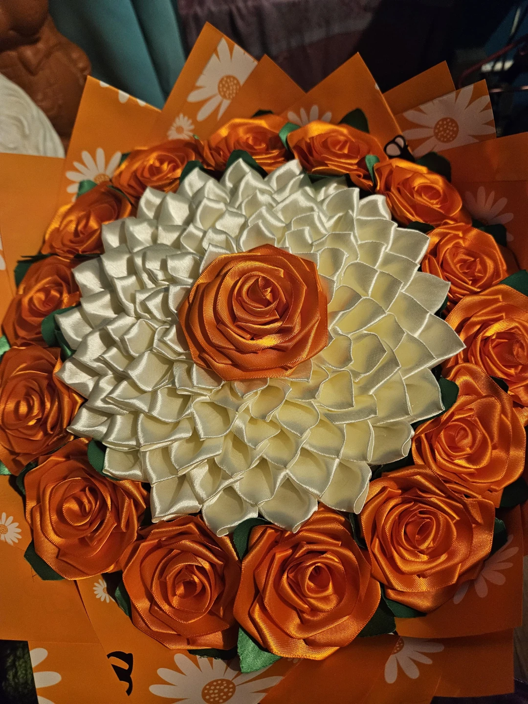 Handmade Ribbon Flower Bouquet - photo 3
