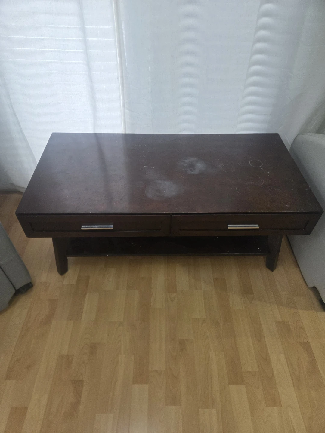 Wood Coffee Table with Drawers - FREE