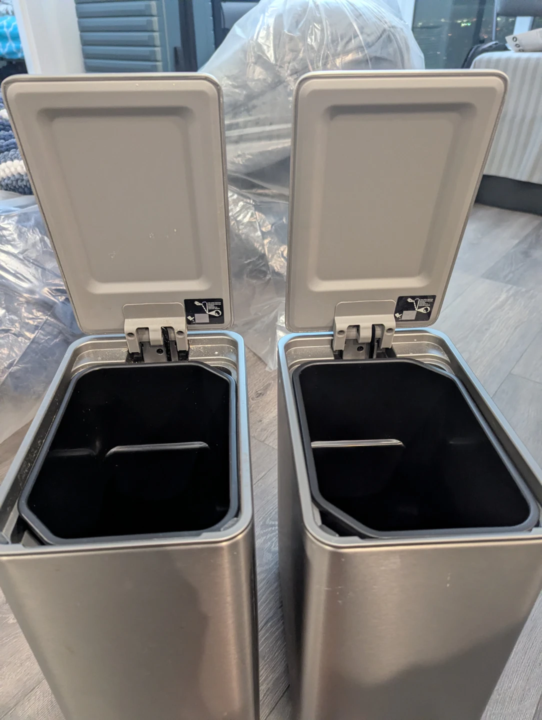 Kohler Stainless Steel Step Trash Cans (Set of 2) - photo 2