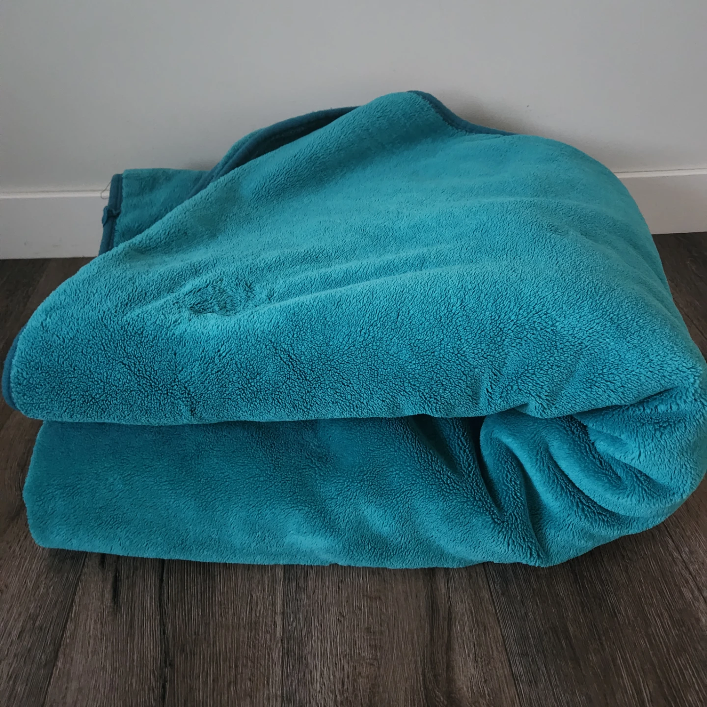 Teal Plush Throw Blanket
