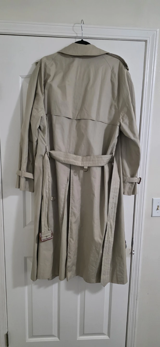 Vintage Aquascutum Men's Beige double breasted  thin trench coat - photo 5