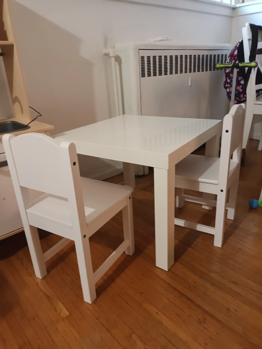 IKEA LACK Children's Table and Chairs - White
