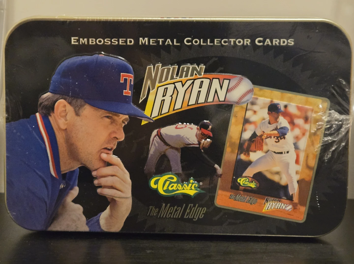 Nolan Ryan Baseball Cards & Collector's Tin with 10 Metal Cards. - photo 2