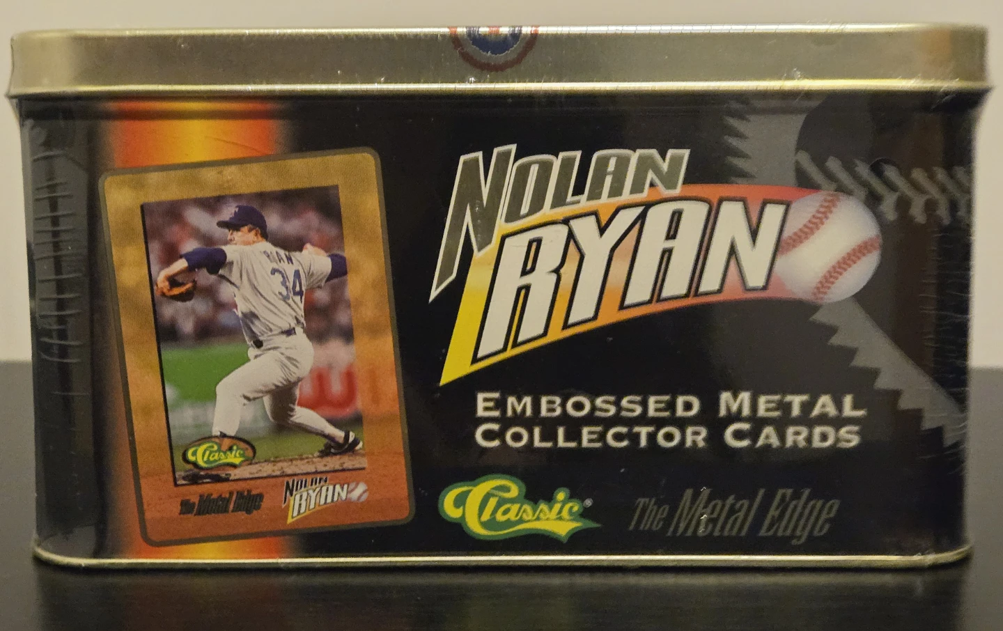 Nolan Ryan Baseball Cards & Collector's Tin with 10 Metal Cards. - photo 3