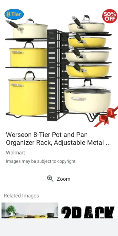 Werseon 8-Tier Pot & Pan Organizer Rack - photo 4