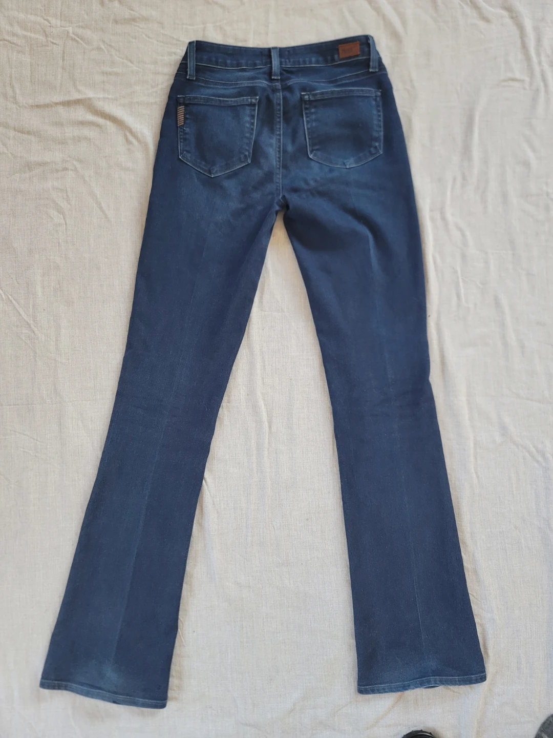PAIGE Dark Blue Flare Sz 27 Indigo Flare Wide Denim Retro - photo 4