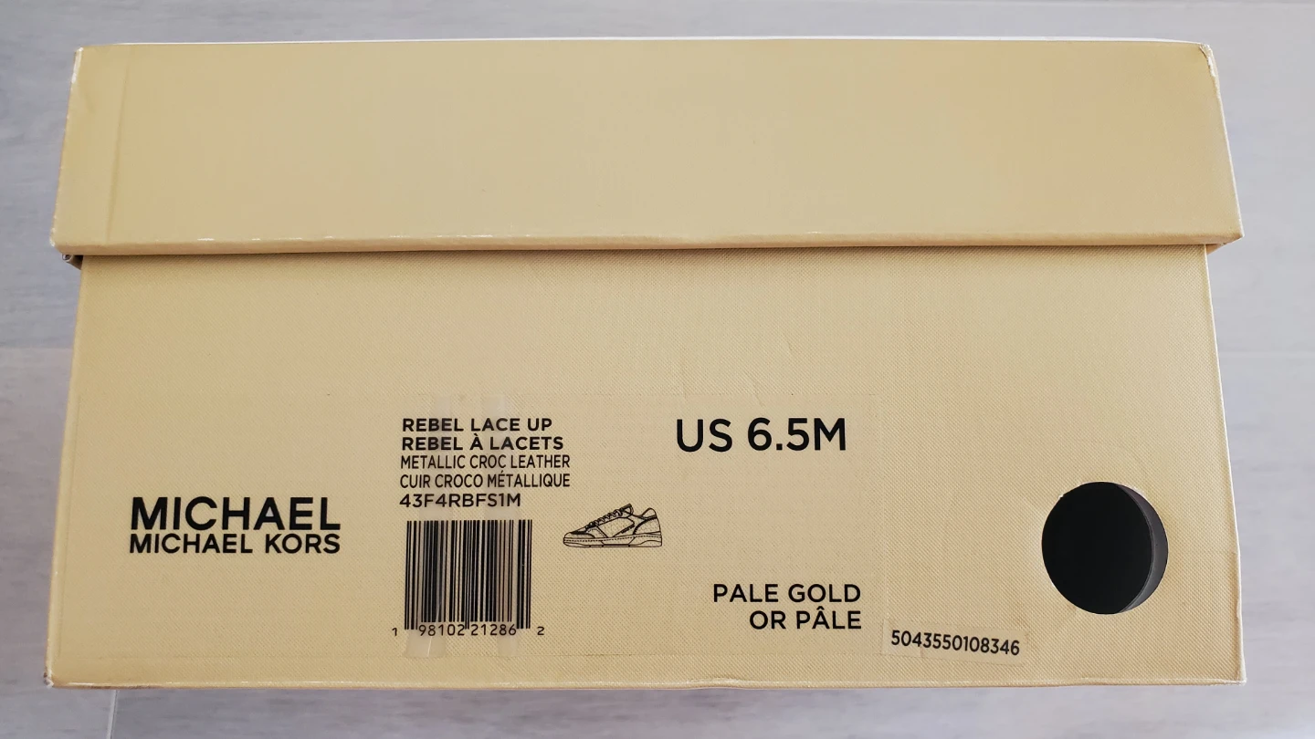 Michael Kors Rebel Lace Up Pale Gold Sneakers - Size 6.5 - photo 5
