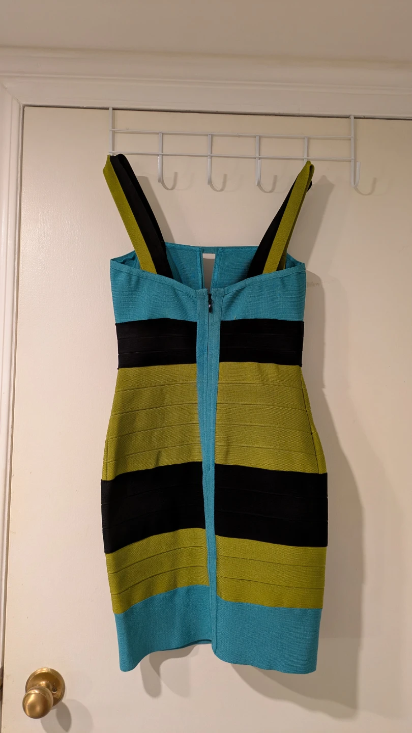 Herve Leger Bandage Dress - Blue/Green - photo 3