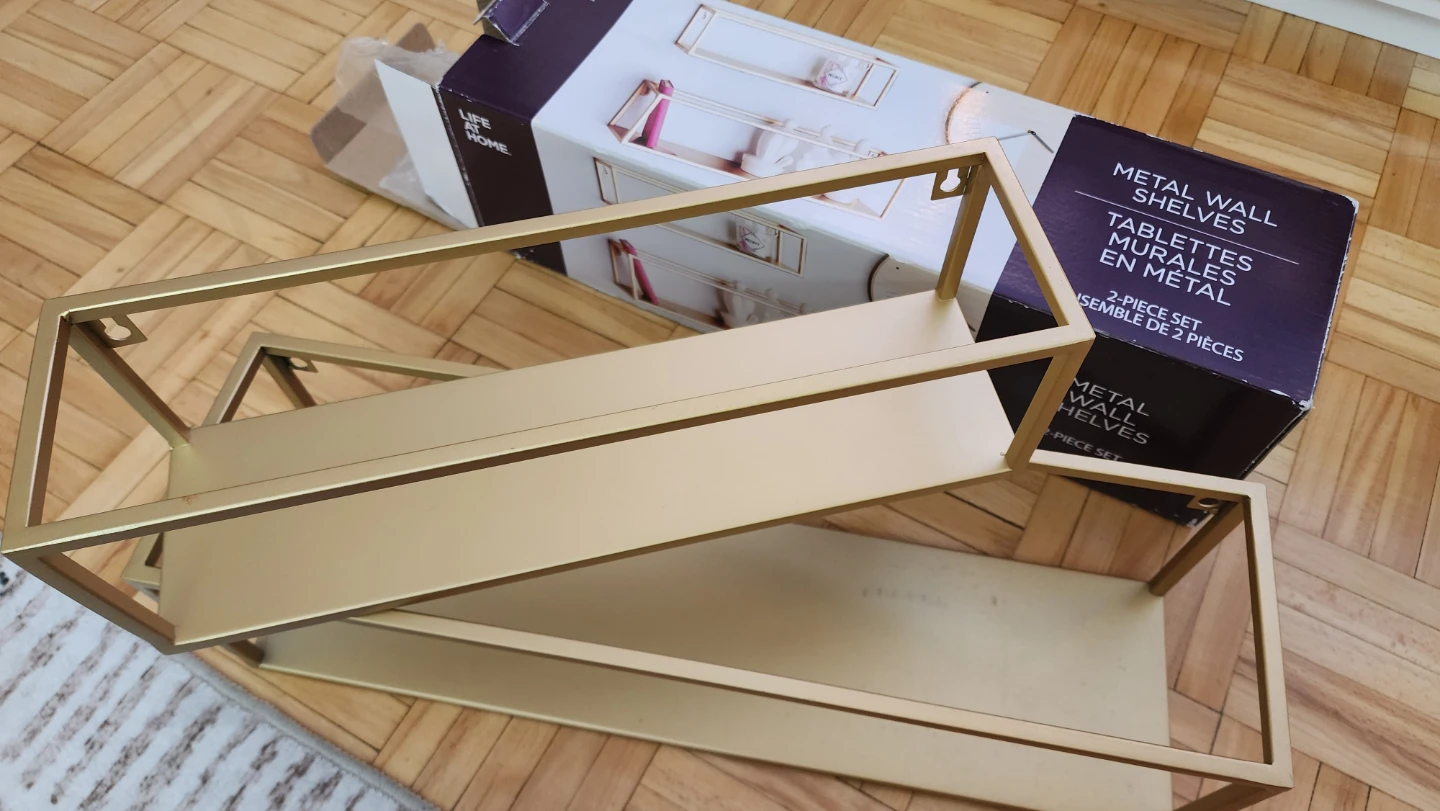 Life At Home Metal Wall Shelves - 2 Piece Set