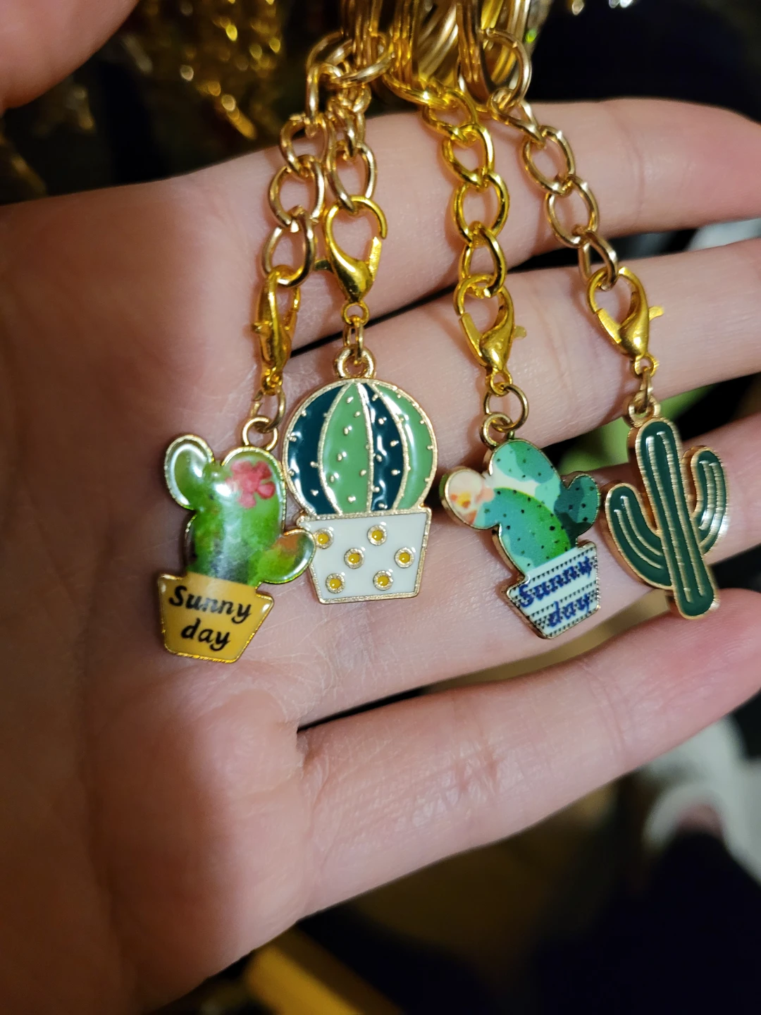 Cactus Charm Keychain Set - photo 2