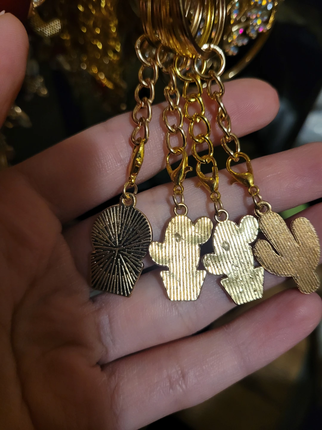 Cactus Charm Keychain Set - photo 3