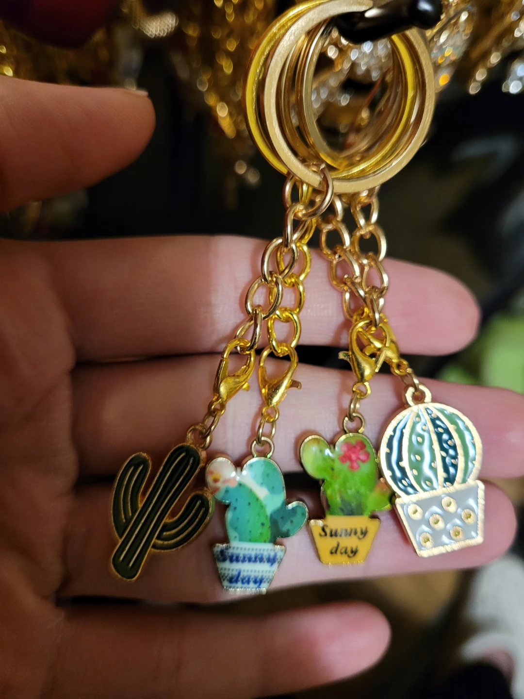 Cactus Charm Keychain Set - photo 4