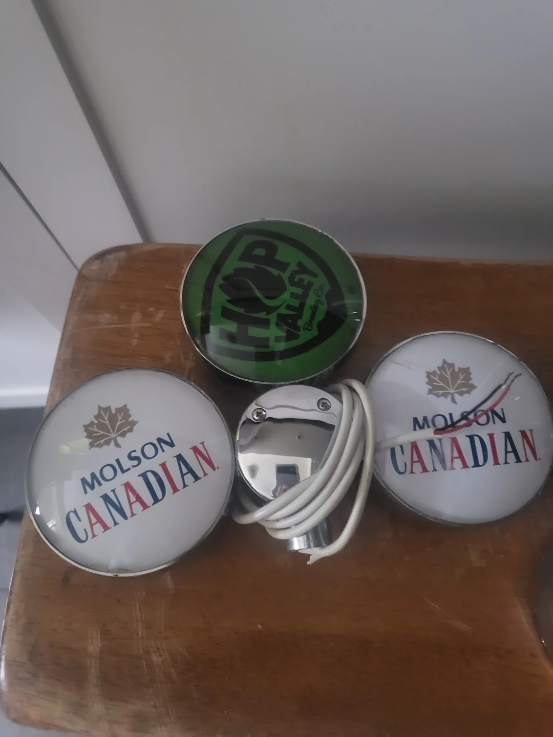 Set of 5 Beer Tap Handles - Molson, Coors, Blue Moon, Creemore