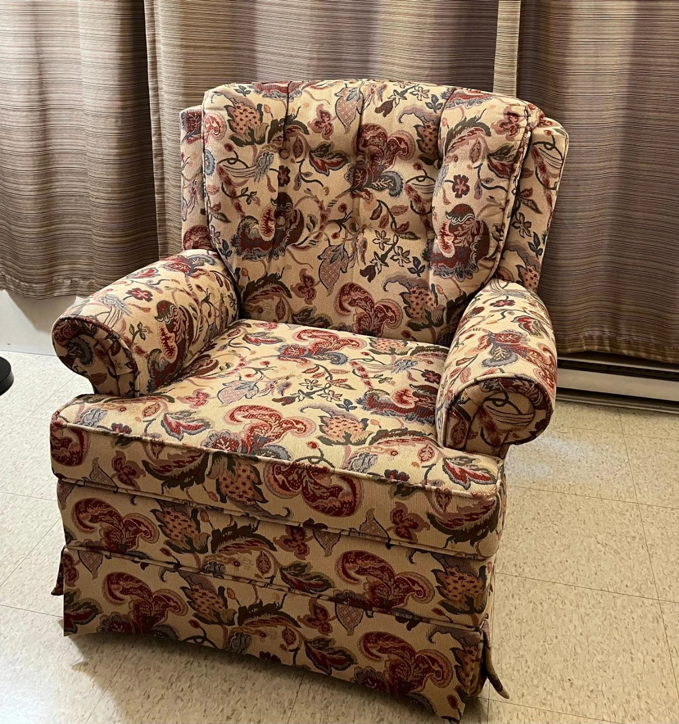 Floral Pattern Armchair