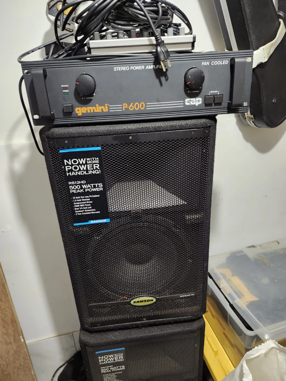 Gemini P-600 Stereo Power Amplifier & Samson Speaker - photo 2