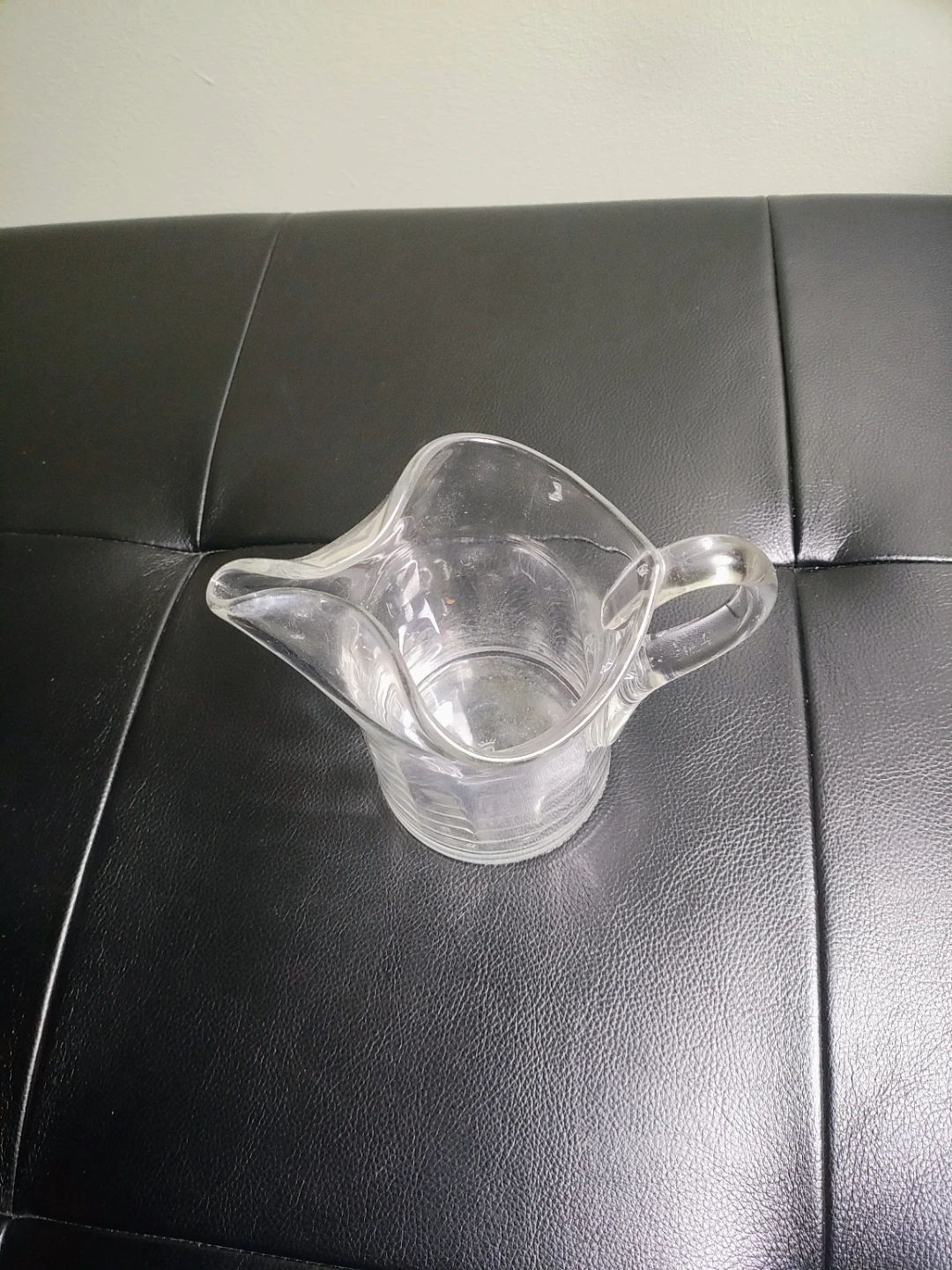 Vintage Clear Glass Creamer / Milk Pitcher – 5.5” Tall - photo 2