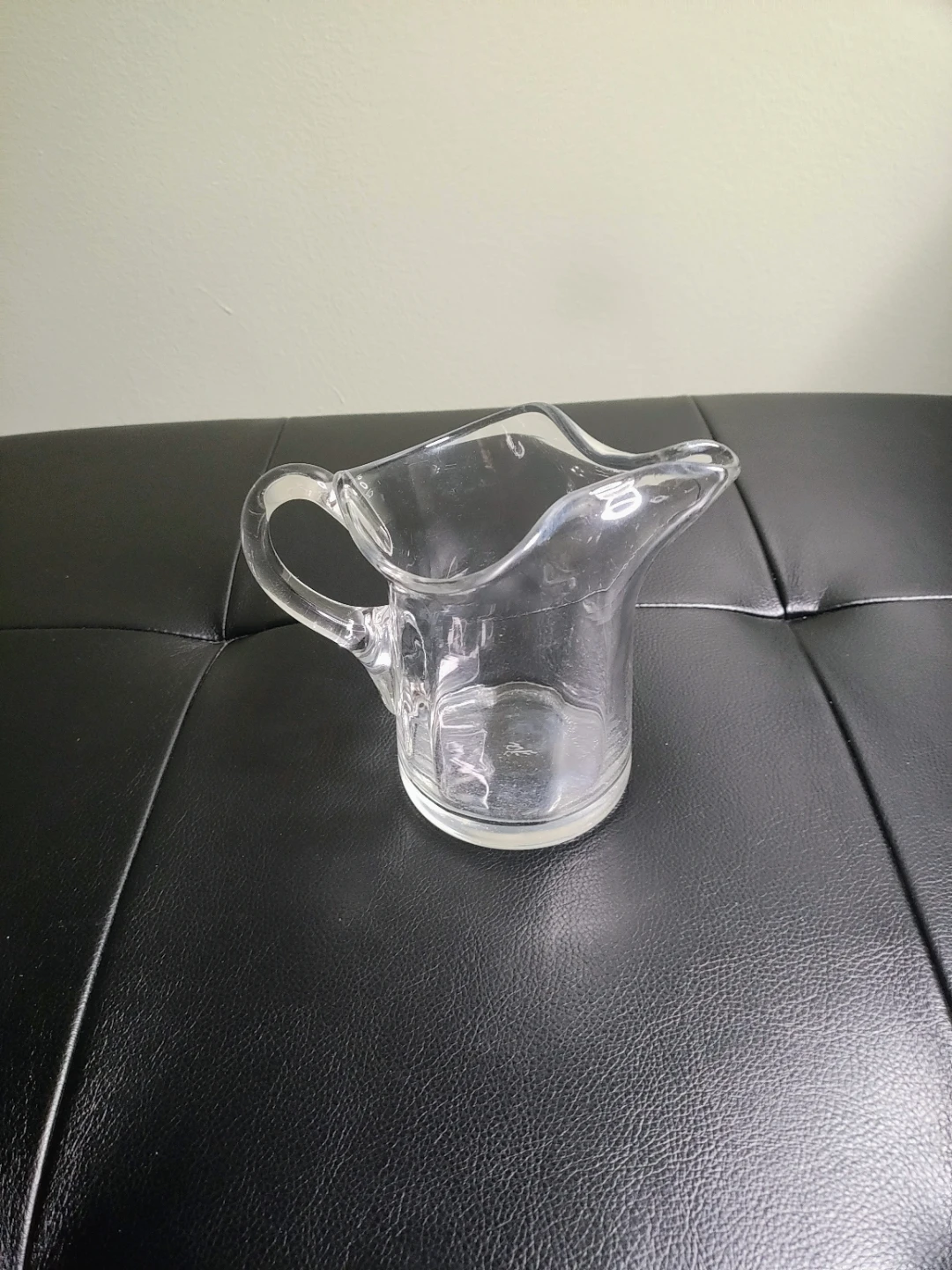 Vintage Clear Glass Creamer / Milk Pitcher – 5.5” Tall - photo 4