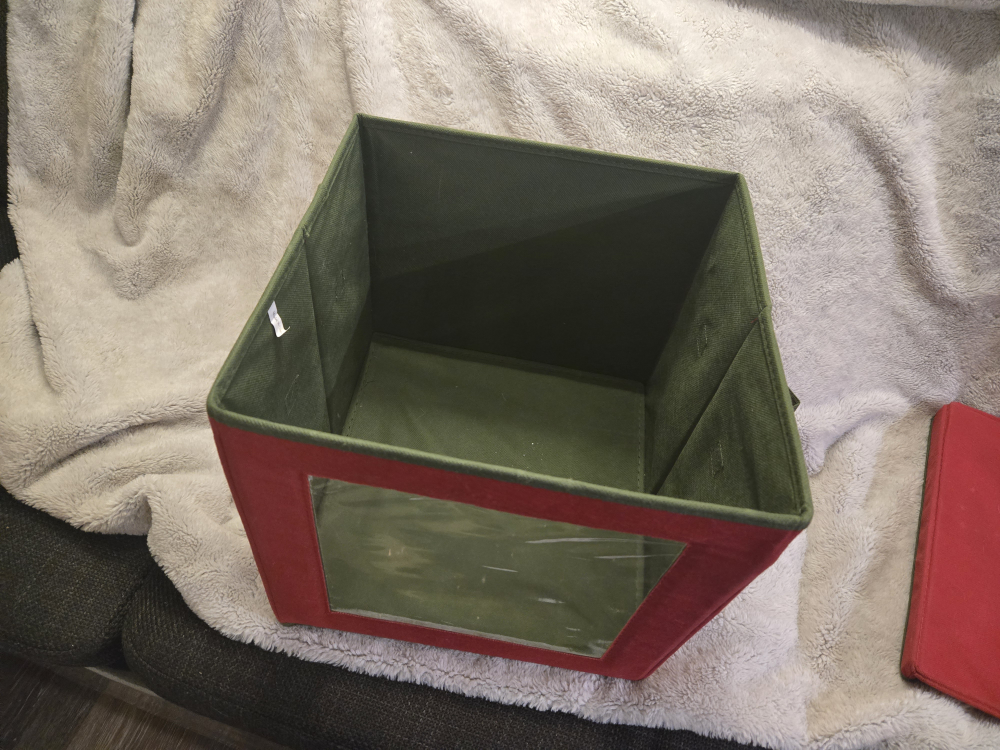 Red Storage Cube with Clear Window - photo 2