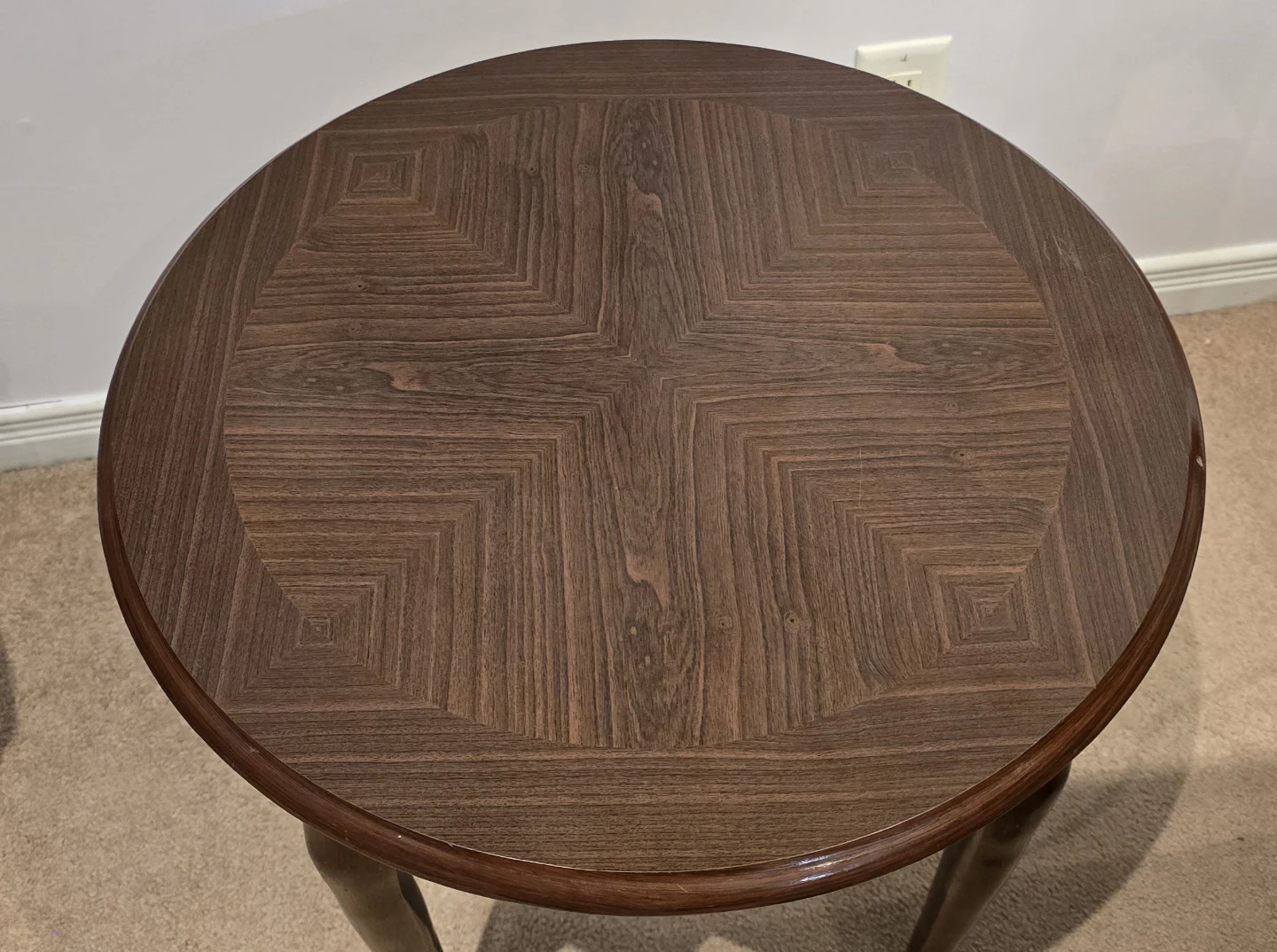 Dark Wood Round Accent Table - photo 3