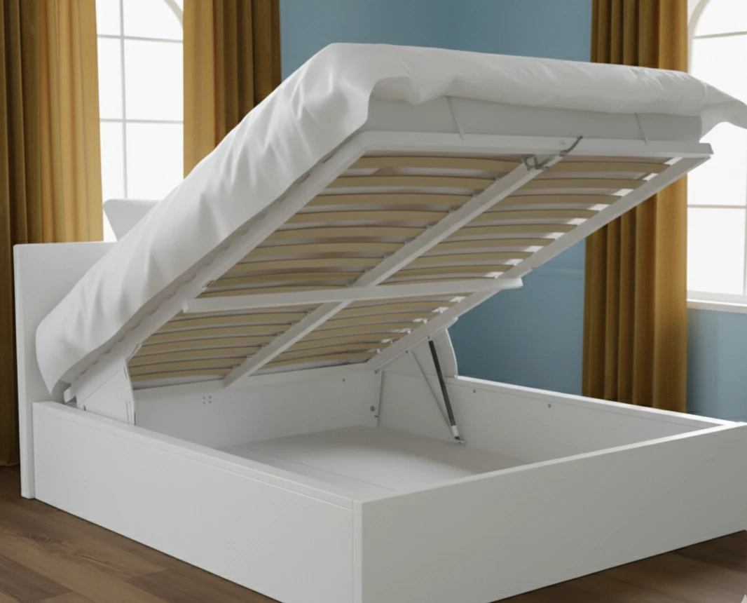 IKEA Malm White Ottoman Bed Frame - Queen Size